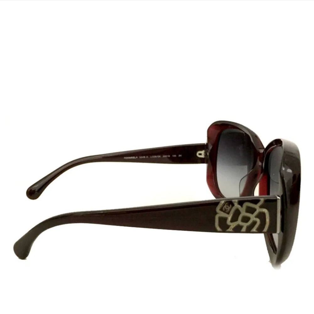 CHANEL CAMELLIA BORDEAUX BC14996047 SUNGLASSES/1A2570 - Picture 4 of 16